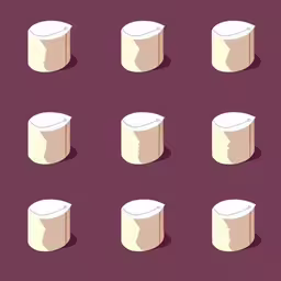a bunch of different images on a red background