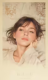 a photo of an image of a woman with short hair