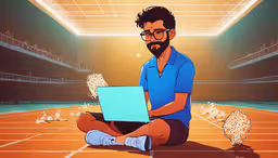 a guy sitting on the floor using a laptop,a man sitting on the ground holding a laptop