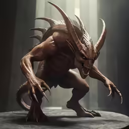 a rendering of an alien creature that appears to be ready to fight