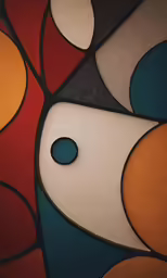 a pattern of many circles and shapes is shown here