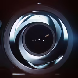 an external view lens, with the reflection