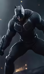 batman arkwing suit is shown in this still - life photo