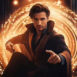 the actor in a black suit is posing for the camera