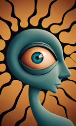 a picture of an abstract art piece with a large eye