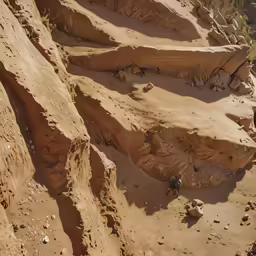 a rocky hillside covered in rocks and dirt
