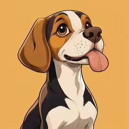 this is a cartoon dog with a large tongue