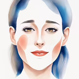 an image of a woman with a different makeup color scheme