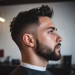a man with a messy undercut and fade fade hairs