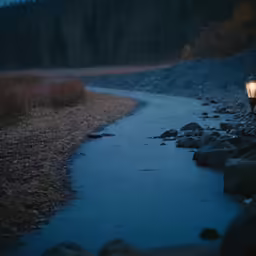 a road that has some very pretty lights on it