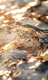 a bird in some water on the beach