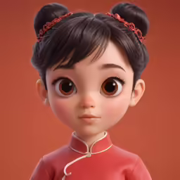 an anime character with very big eyes and big brown ears