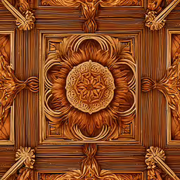 the wood has a decorative pattern with an intricate design,decorative pattern made out of wood, with decorative designs