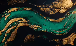 a picture of a green pattern on a black surface