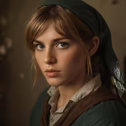 an image of a girl wearing a headgear