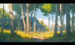 the view of an empty road through the woods