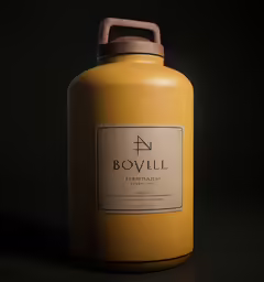 a yellow growl type fire extinguisher on a black background
