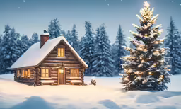 the small house is decorated with lights on the roof