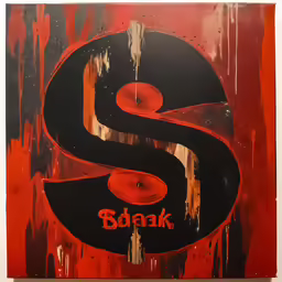 a painting with the word speak on it