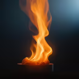 a photograph of an abstractly lit fire