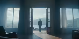 a person is standing in a doorway