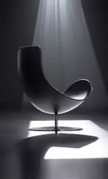 an artistic shot of a chair with light coming from behind it