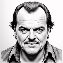 a portrait drawing of walter scott by tom crandan