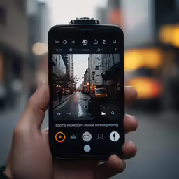 someone is taking pictures on a smart phone