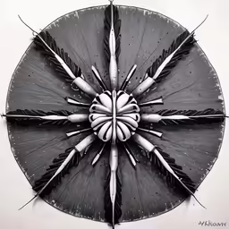 a dart hitting an arrow with three arrows