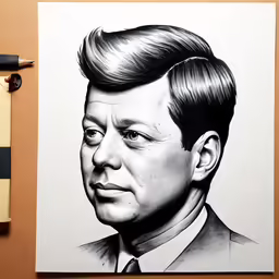 the poster has a picture of john f kennedy with a mustache
