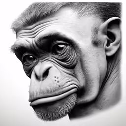 this drawing depicts an interesting creature like man