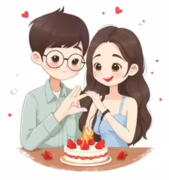 an image of a couple with cake