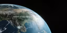 the planet with all the white lines drawn on it