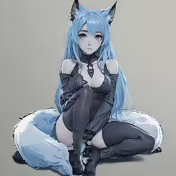 an anime character poses in her underwear while posing for the camera