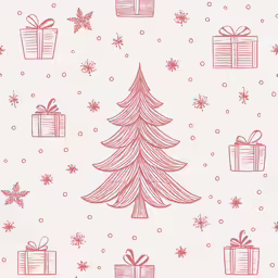 christmas wallpaper featuring presents and a tree