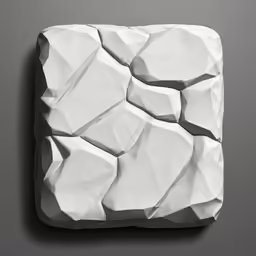 an artisticly shaped white piece of paper on a wall