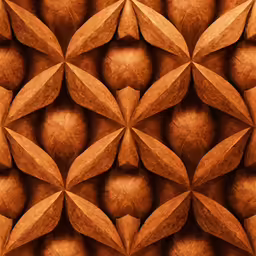 the pattern of some very large wooden balls