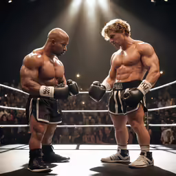 a couple of people with gloves on standing next to each other