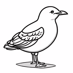 a bird standing on a ground with its legs crossed