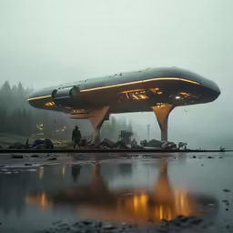 an airplane that is sitting in the water