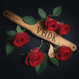 a bottle opener with roses on it sitting on top of a table
