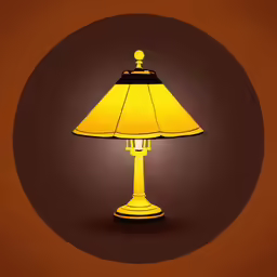 a simple light in the form of a lamp on a brown and brown background