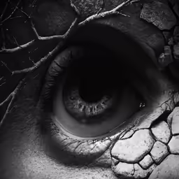 a very close up view of a human eye