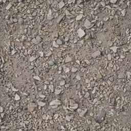 the small rocks are piled up in an area