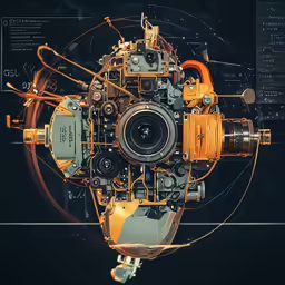 a very futuristic and colorful piece of technology