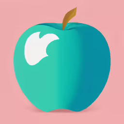 the large green apple is made up of paper