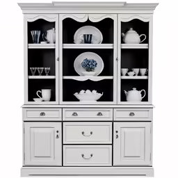 an image of a white china cabinet