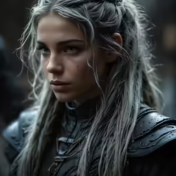 an image of a woman with long gray hair