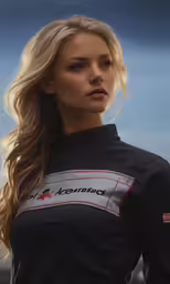 a young woman is photographed in the likeness of a model