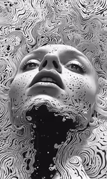 a woman looks out into water in front of her face